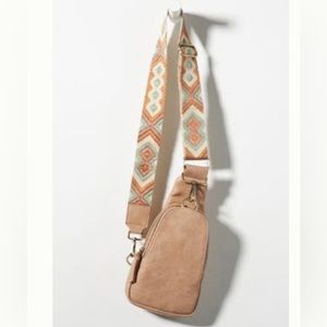 Anthropologie Liberty Sling Bag- Taupe